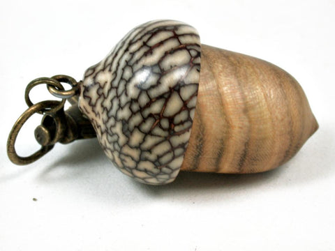 LV-2920 Acorn Pendant Box, Pill Fob Chinese Pistachio & Betelnut-SCREW CAP