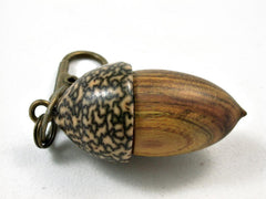 LV-2628 Chittum Wood & Betelnut Acorn Pendant Box,Bag Charm, Keychain-SCREW CAP