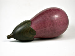 LV-3094  Purpleheart & Verawood Eggplant Threaded Box, Needle Case, Jewelry Box-SCREW CAP