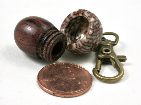 LV-3006 Camatillo & Betelnut Acorn Box, Pill Holder, Compartment Pendant-SCREW CAP