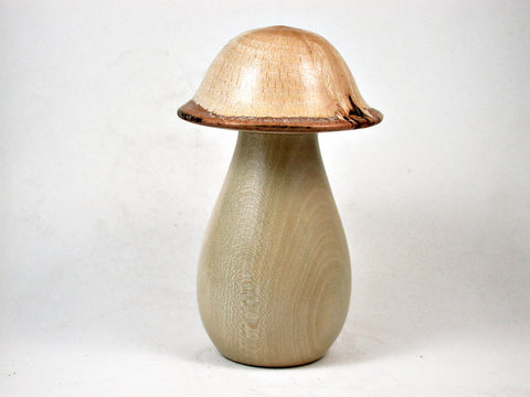 LV-3144  Holly & Live Oak Wooden Mushroom Trinket Box, Pill, Jewelry Box-THREADED
