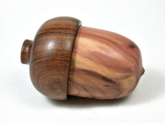 LV-2943 Wooden Acorn Jewelry, Ring Box, Pill Box  from Red Cedar & Tamboti-SCREW CAP
