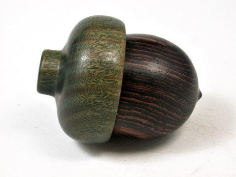 LV-2748  Camatillo Rosewood & Verawood Acorn Jewelry, Ring Box, Pill Box-SCREW CAP