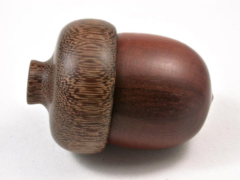 LV-2988  Manzanita & Brownheart Acorn Pill Box, Engagement Ring Box-SCREW CAP