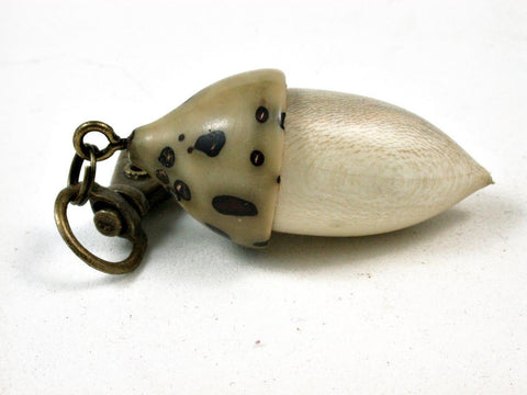 LV-2706  Holly & Palm Nut Acorn Pendant Box-SCREW CAP