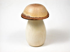 LV-2877 Holly & Live Oak Wooden Mushroom Trinket Box, Pill, Jewelry Box-THREADED CAP