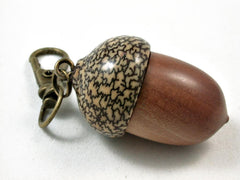 LV-2620  Manzanita  & Betelnut Acorn Pendant Box,Bag Charm, Keychain-SCREW CAP