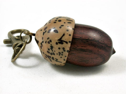 LV-3003  Camatillo & Yolillo Palm Nut  Acorn Box, Pill Holder, Compartment Pendant-SCREW CAP