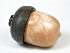 LV-2896 Wooden Acorn Jewelry, Ring Box, Pill Box Port Orford Cedar & Walnut-SCREW CAP