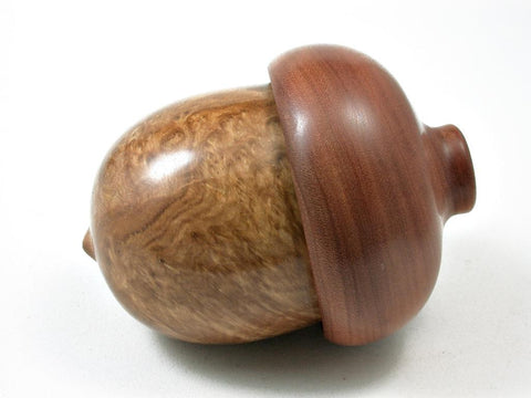 LV-2826   Brown Mallee Burl & Mulga Acorn Jewelry Box, Pill Box, Trinket Box-SCREW CAP