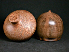 LV-1301 Flowering Dogwood & Lacewood Hand Turned Wooden Acorn Trinket Box, Keepsakes, Jewelry Box-SCREW CAP