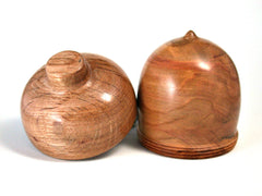 LV-1406  Yoshino Cherry & Scarlet Oak Hand Turned Wooden Acorn Trinket Box, Keepsakes, Jewelry Box-SCREW CAP
