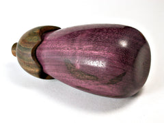 LV-1463 Purpleheart & Verawood Eggplant Trinket Box, Toothpick Holder, Jewelry Box-SCREW CAP