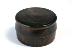 LV-1474 Mun Ebony Flat Pill Box, Snuff Box, Ring Holder, Trinket Box-SCREW CAP
