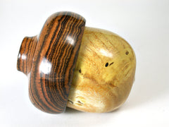 LV-1484 Osage Orange Burl & Bocote Acorn Trinket Box, Keepsakes, Jewelry Box-SCREW CAP