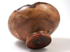 LV-334 Plum Burl Hand Turned Wooden Bowl, Vase-NICE