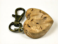 LV-1597 Masur Birch Wooden Heart Shaped Charm, Keychain, Wedding Favor-HAND CARVED