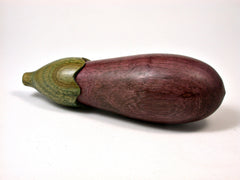 LV-1627 Purpleheart & Verawood Eggplant Trinket Box, Toothpick holder, Needle Case-SCREW CAP