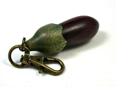 LV-1647 Bois de Rose & Verawood Eggplant Charm, Secret Compartment, Memorial Pendant-SCREW CAP