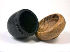 LV-1615 Ancient Bog Oak & Brown Oak Wooden Acorn Trinket Box, Keepsake, Jewelry Box-SCREW CAP