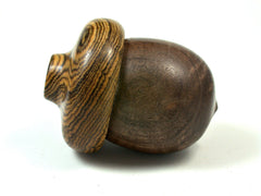 LV-1656 Walnut & Bocote Wooden Acorn Trinket Box, Keepsakes, Jewelry Box-SCREW CAP