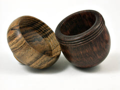 LV-1664 Snakewood & Bocote Acorn Trinket Box, Keepsake, Jewelry, Ring Box-SCREW CAP