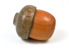 LV-1667 Chakte Viga & Brownheart Acorn Trinket Box, Keepsake, Jewelry, Ring Box-SCREW CAP