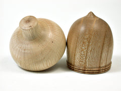 LV-1671  Zelkova & Oak Wooden Acorn Trinket Box, Keepsake, Jewelry, Ring Box-SCREW CAP