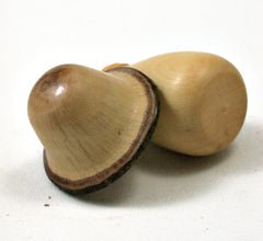 LV-1679  Boxwood & Live Oak Threaded Mushroom Trinket Box, Pill, Jewelry Box-SCREW CAP