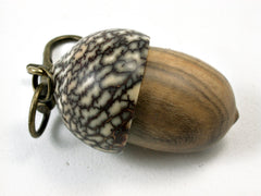 LV-1698  Chinese Pistachio  and  Betelnut Acorn Key Fob, Pill Holder, Cash Stash-SCREW CAP