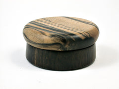 LV-1691  Ebony  Wooden Flat Pill Box, Ring Holder, Jewelry Box-SCREW CAP