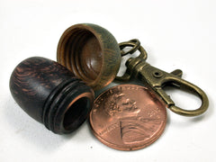 LV-1708  Camatillo & Verawood Acorn Key Fob, Pill Holder, Memorial Pendant-SCREW CAP