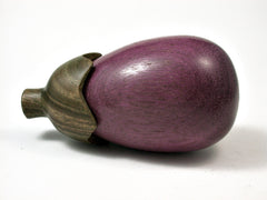 LV-1726 Purpleheart & Verawood Eggplant Trinket Box, Jewelry Box, Needle Case-SCREW CAP