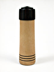 LV-1788  Hawaiian Naio & Mun Ebony Slim Pill Box, Toothpick Holder, Needle Case-SCREW CAP