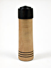 LV-1788  Hawaiian Naio & Mun Ebony Slim Pill Box, Toothpick Holder, Needle Case-SCREW CAP