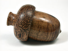 LV-1792 Koa & Coconut Wooden Acorn Trinket Box, Keepsake, Jewelry, Ring Box-SCREW CAP