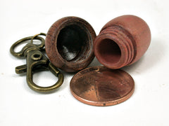 LV-0665 Pink Ivory & Ironwood Acorn Key Fob, Pill Holder, Memorial Pendant-SCREW CAP