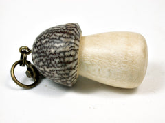 LV-1785 American Holly & Betel Nut Mushroom Charm, Secret Compartment, Pill Pendant-SCREW CAP