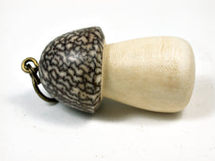 LV-1785 American Holly & Betel Nut Mushroom Charm, Secret Compartment, Pill Pendant-SCREW CAP