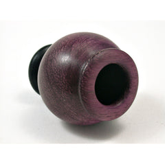 LV-0363 Purpleheart & Ebony Miniature Wooden Vase, Pedestal Bowl, Hollow Form-CUTE