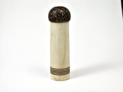 LV-1800  Holly & Betelnut  Wooden Slim Pill Box, Toothpick Holder, Needle Case-SCREW CAP
