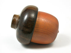 LV-1336 Golden Wood & Greenheart Hand Turned Acorn Trinket Box, Keepsakes, Jewelry Box-SCREW CAP