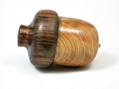 LV-1810 Ponderosa Pine Burl & Tambooti Acorn Trinket Box, Keepsake, Jewelry Box-SCREW CAP