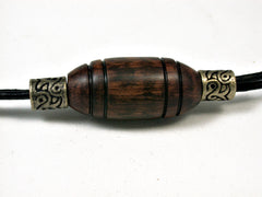 LV-1857 Snakewood Pendant Necklace, Secret Compartment, Memorial Jewelry -SCREW CAP