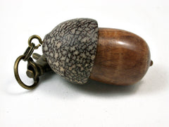 LV-1849 Sugi & Betelnut Acorn Charm, Pill Holder, Memorial Pendant-SCREW CAP