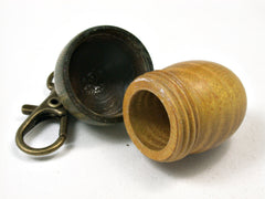 LV-1854 Osage Orange & Verawood Acorn Charm, Pill Holder, Memorial Pendant-SCREW CAP