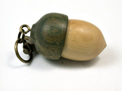 LV-1848 Boxwood & Verawood Acorn Charm, Pill Holder, Memorial Pendant-SCREW CAP