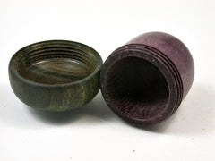 LV-1847 Purpleheart & Verawood Acorn Trinket Box, Keepsakes, Jewelry Box-SCREW CAP