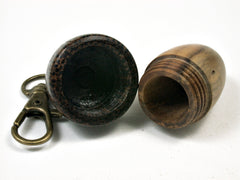 LV-1875 Creosote & Black Palm Acorn Pendant Charm, Pill Holder, Cash Stash-SCREW CAP
