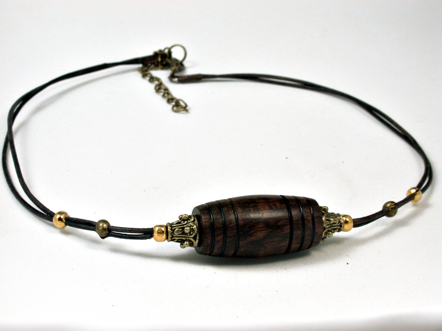 LV-1858 Snakewood Pendant Necklace, Secret Compartment, Memorial Jewelry -SCREW CAP